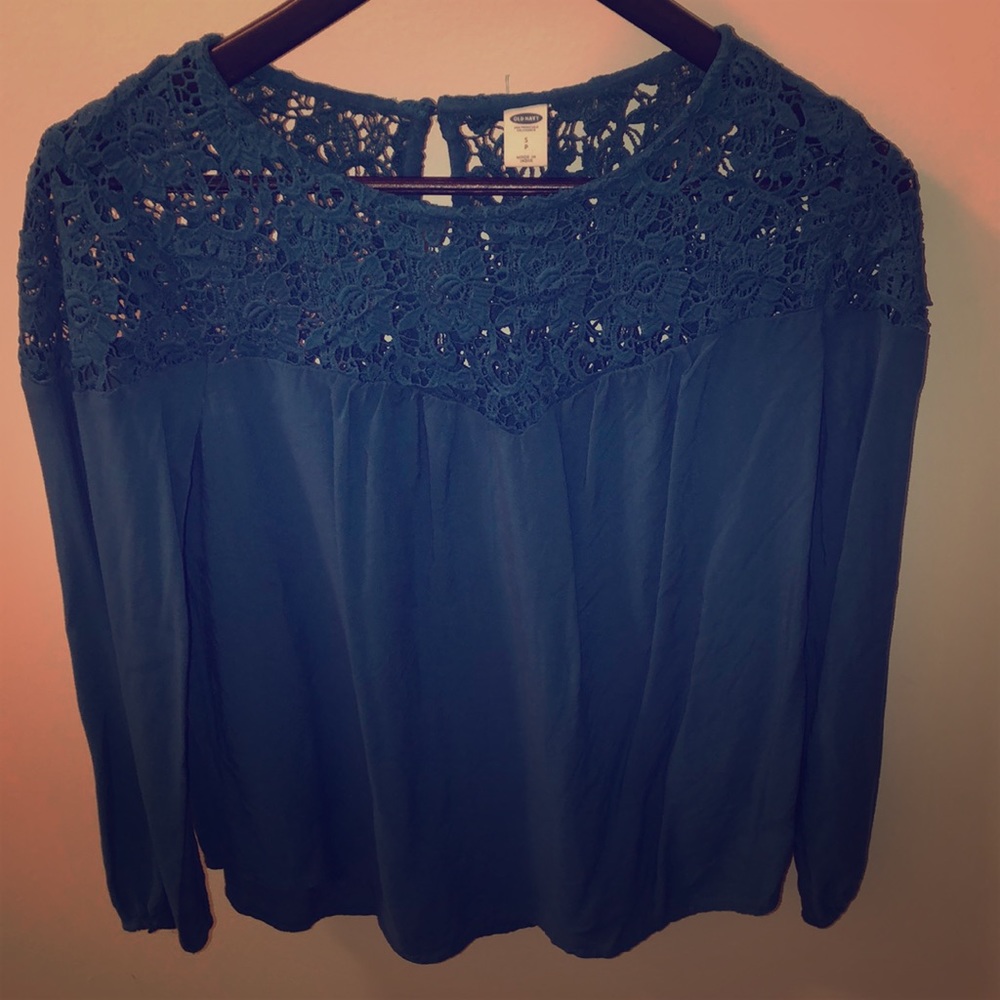 Lacy Blue Blouse